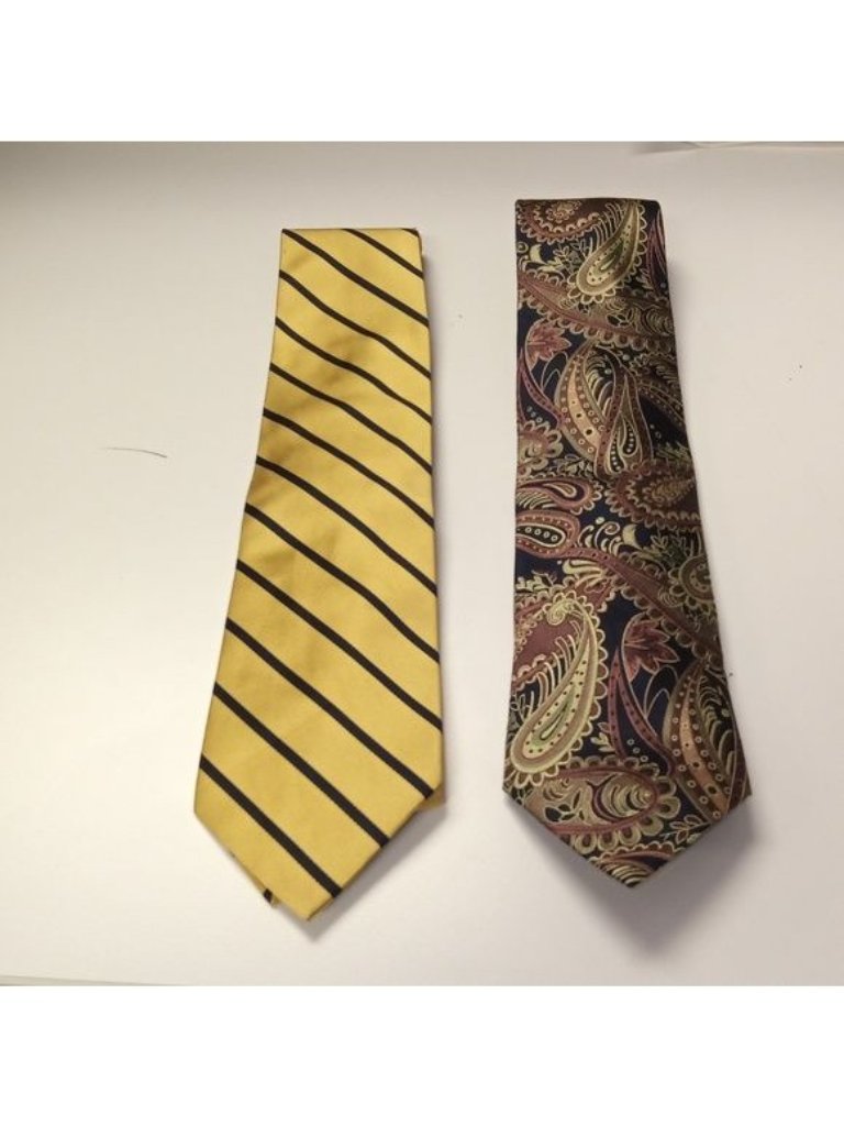 Bundle (2) Men's 100% Silk Ties; Rooster &. Venturi V Uomo